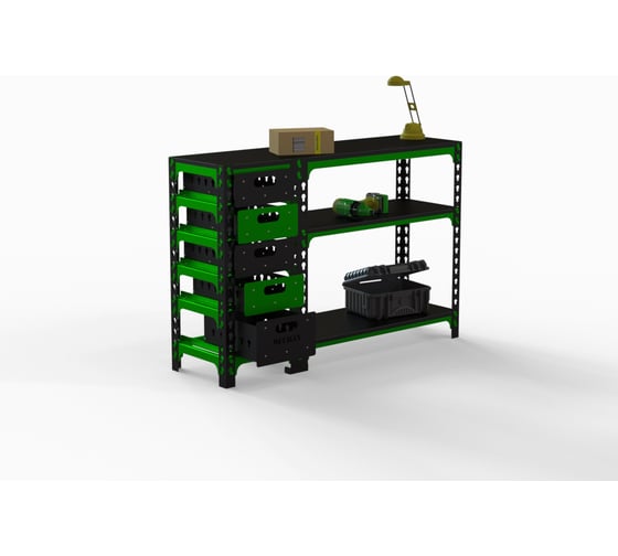 Изображение товара Стол-верстак Metalex c одной тумбой 950x1600x400 мм SVTI951640