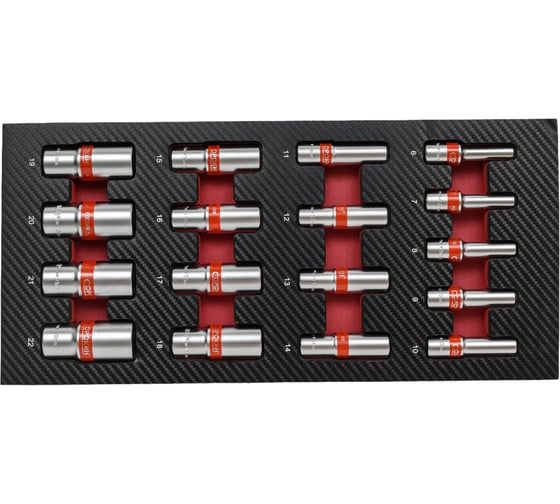 Изображение товара Головки в ложементе Standart 17 шт, 3/8" Сорокин 1.117