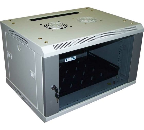Изображение товара Настенный шкаф TWT Pro 18U 600x450, стеклянная дверь, CBW2-18U-6x4 TWT-CBW2-18U-6x4