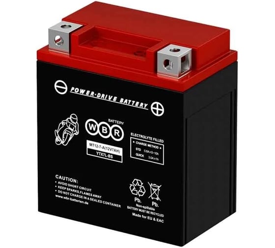 Изображение товара Мото аккумулятор WBR MT12-7-A MF УТ-00002666