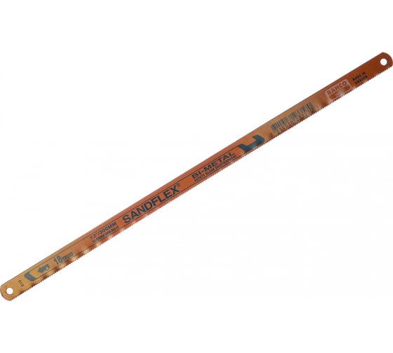 Изображение товара Биметаллическое полотно SANDFLEX (300x13x0.65 мм; 18 зуб/дюйм) для ручных ножовок BAHCO 3906-300-18-100