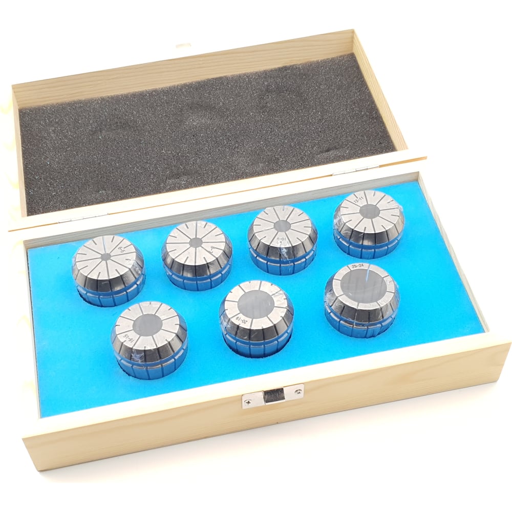 Изображение товара Комплект цанг ER40 6-25 мм 7 шт для станков ТЕХНОРЕАЛ МА320051036