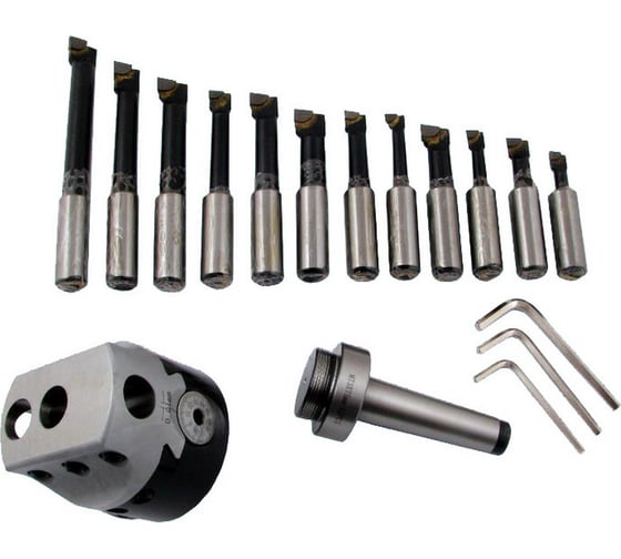 Изображение товара Головка расточная d 75 мм, D расточки 12-120 мм, КМ4 с комплектом резцов Т15К6 из 12 шт CNIC 47153