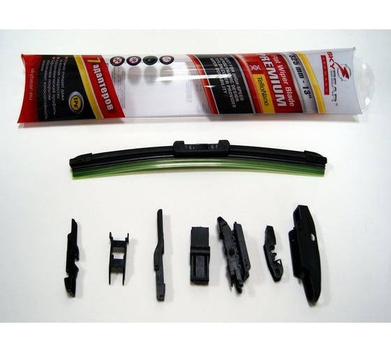 Изображение товара Щетка с/о бескаркасная PREMIUM 13"/32,5 см, 7 адаптеров SKYBEAR 701130