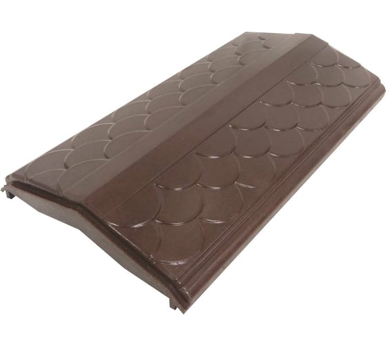 Изображение товара Парапет на забор ООО ТК "Титан" Тетто Элит Чешуя 250 мм, шоколад 51307ЧШЭ