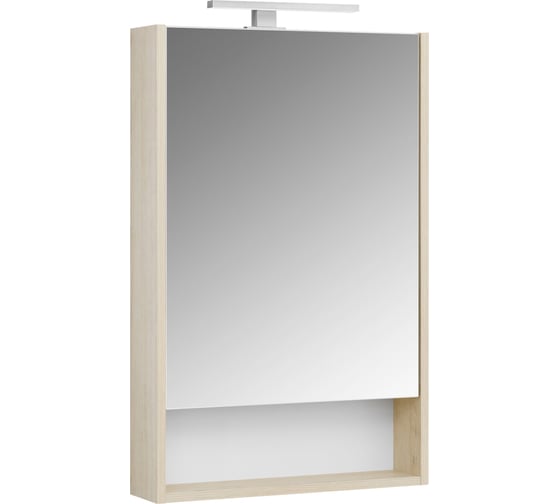 Изображение товара Зеркальный шкаф AQUATON Сканди 55 белый, дуб верона 1A252102SDB20