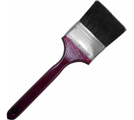 Изображение товара Плоская кисть Управдом 63 мм, черная натур. щетина, дер.удл.окрашенная ручка 4100003297