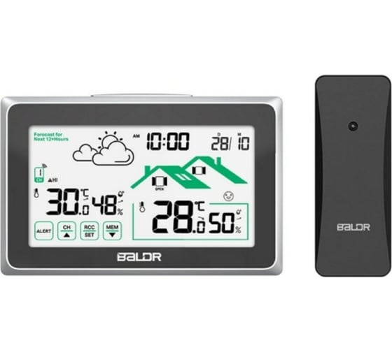 Изображение товара Беспроводная метеостанция BALDR B0340ST2H2R-V8-BLACK