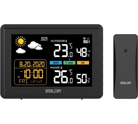 Изображение товара Беспроводная метеостанция BALDR B0359WST2H2PR-BLACK