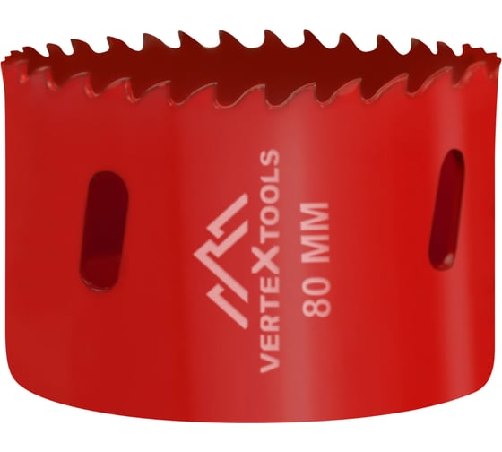 Изображение товара Коронка биметаллическая по металлу 80 мм vertextools 2525-80