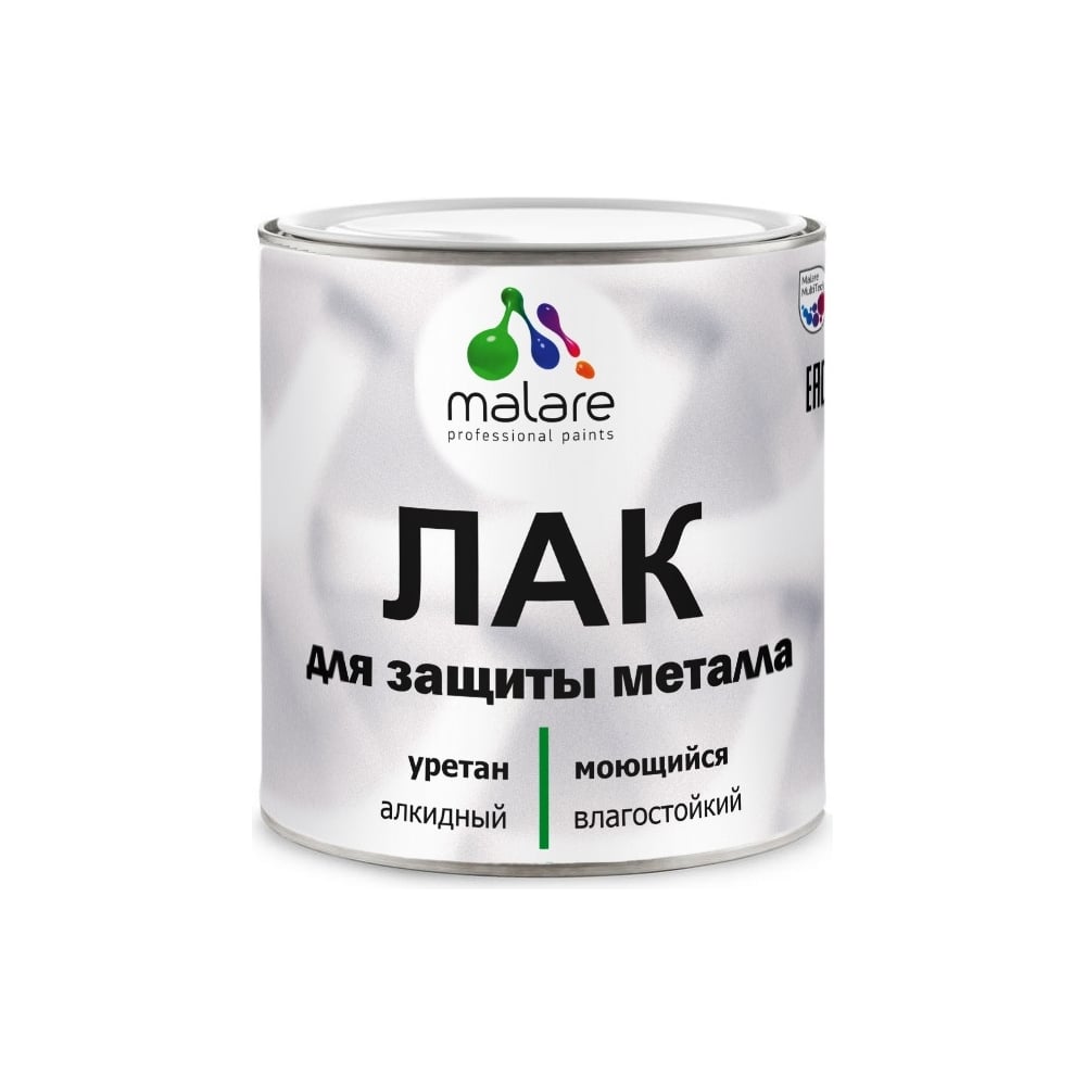 Изображение товара Лак для защиты металла MALARE алкидно-уретановый глянцевый 0.9 кг