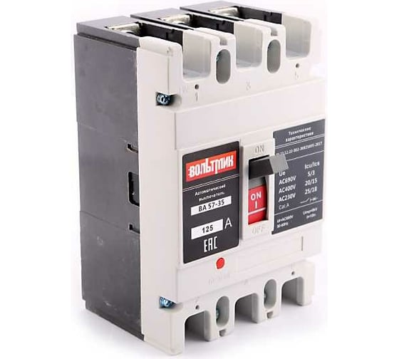 Изображение товара Автоматический выключатель ВТМ (S) ВА 57-35 340010 125А 1250 ВТМ00021091