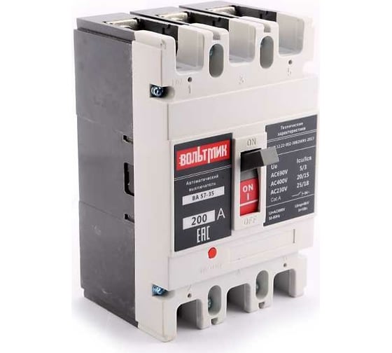 Изображение товара Автоматический выключатель ВТМ (S) ВА 57-35 340010 200А 2000 ВТМ00021095