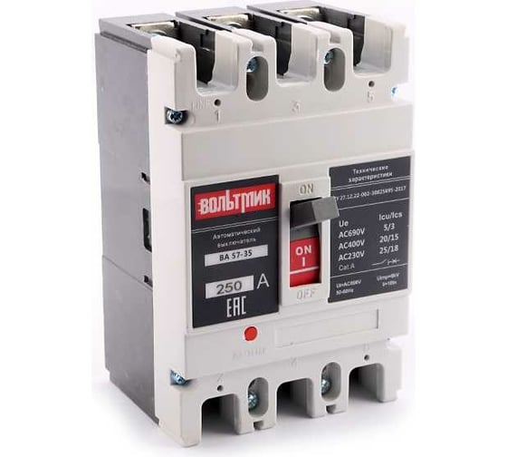 Изображение товара Автоматический выключатель ВТМ (S) ВА 57-35 340010 250А 2500 ВТМ00021097