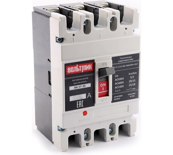 Изображение товара Автоматический выключатель ВТМ (S) ВА 57-35 340010 31,5А 315 ВТМ00021385
