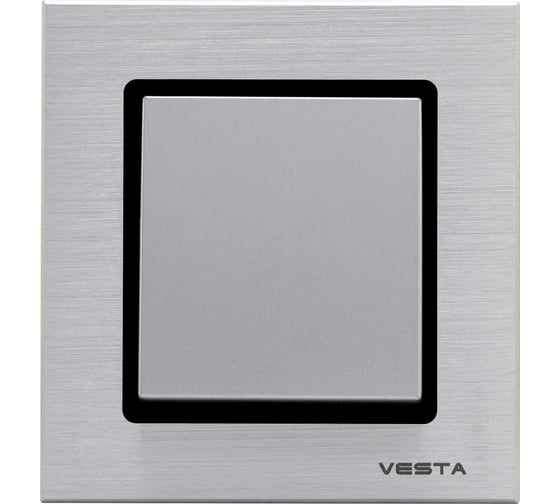 Изображение товара Выключатель Metronex Electric Exclusive Silver Metallic одноклавишный FVK050201SER