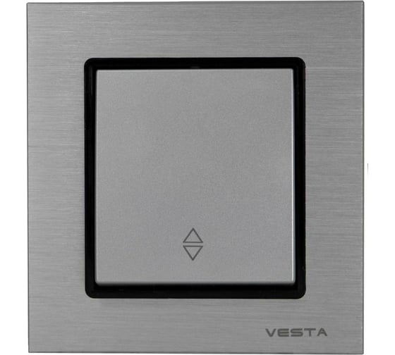 Изображение товара Выключатель Metronex Electric Exclusive Silver Metallic реверсивный промежуточный FVK050313SER