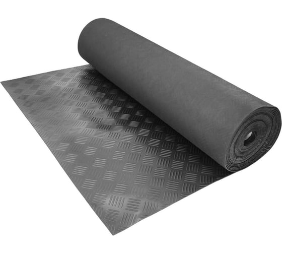 Изображение товара Резиновый коврик-дорожка Sunstep Шашки 0.9x12 м 30-053