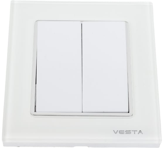 Изображение товара Выключатель Metronex Electric Exclusive White двухклавишный FVK050102BEL