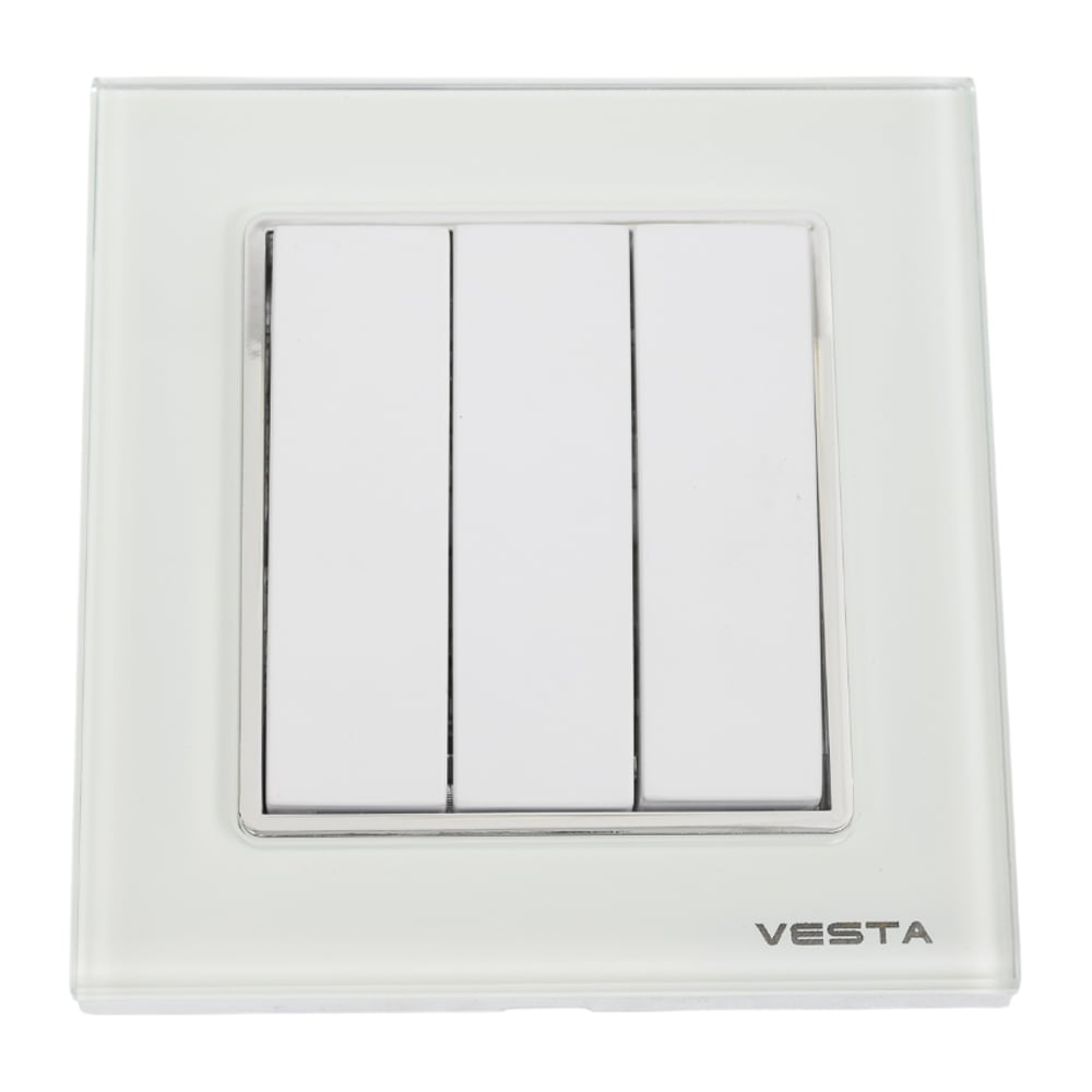 Изображение товара Трехклавишный выключатель Vesta Electric Exclusive White FVK050312BEL