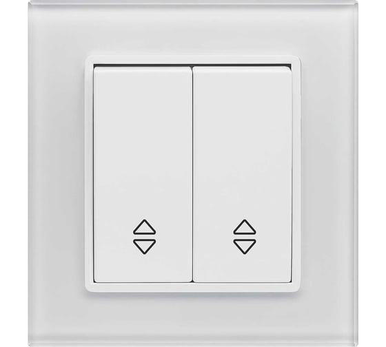 Изображение товара Выключатель Metronex Electric Exclusive White реверсивный двуклавишный FVK050106BEL