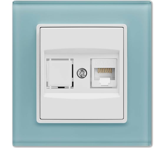 Изображение товара Розетка Metronex Electric Эксклюзивный Синий для сетевого кабеля LAN FRZ00041018SIN