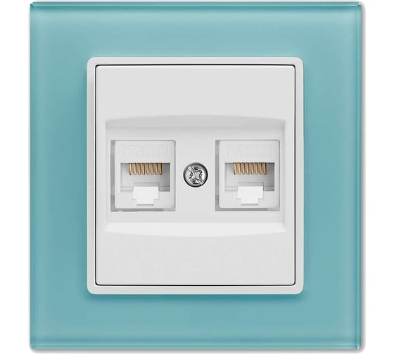 Изображение товара Розетка Metronex Electric Exclusive Blue для сетевого кабеля LAN двойная FRZ00041023SIN