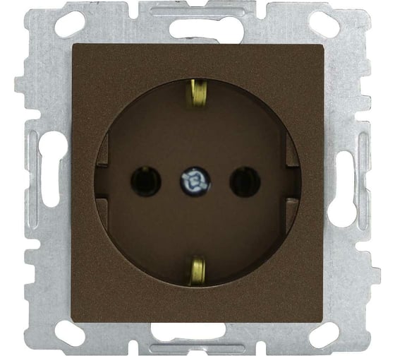 Изображение товара Розетка Metronex Electric Exclusive Champagne Metallic одинарная с заземлением без рамки FRZ00041008BSH