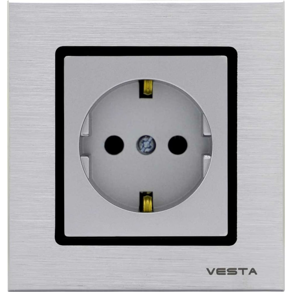 фото Одинарная розетка vesta electric