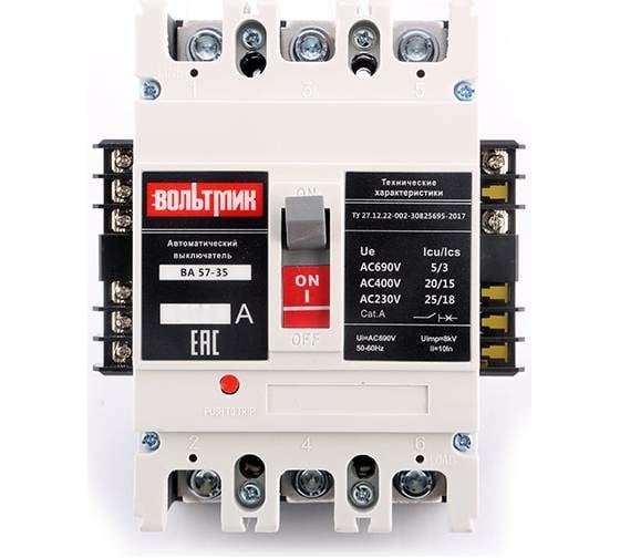 Изображение товара Автоматический выключатель ВТМ (S) ВА 57-35 341810 200А 2000 (НР-220АС) ВТМ00032657