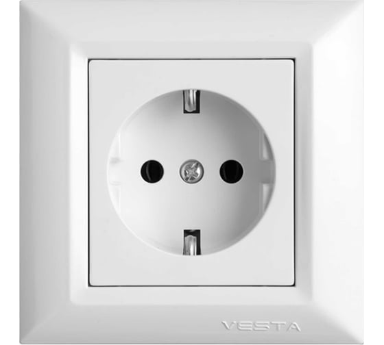 Изображение товара Розетка Metronex Electric Roma одинарная с заземлением FRZ00010101BEL