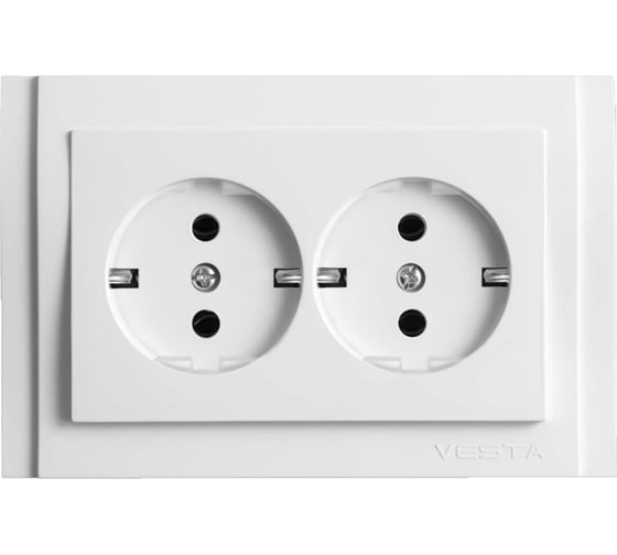 Изображение товара Розетка Metronex Electric Verona двойная c заземлением F00050201BEL