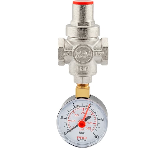 Изображение товара Редуктор давления  PROFACTOR поршневой, c манометром 1/2" PF PRV 251.15G