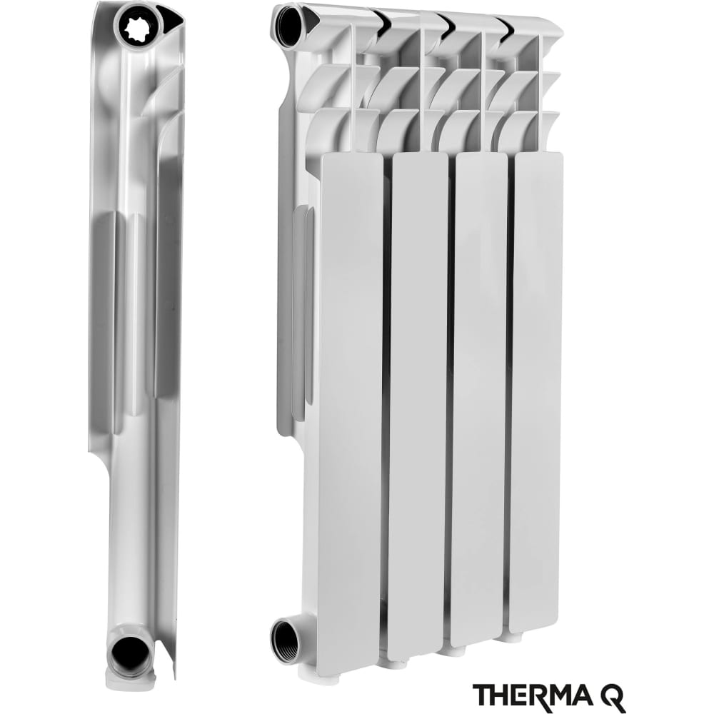 Алюминиевый радиатор МЕТАЛЛСЕРВИС, цвет белый 1223456 THERMA Q1 500/80 - фото 1