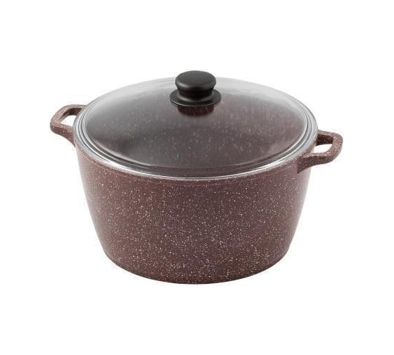 Изображение товара Кастрюля Горница Шоколад 5 л, литая ручка, с крышкой, подарочная упаковка к263аш СП2778