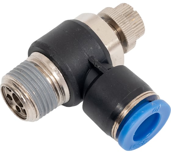 Изображение товара Фитинг-дроссель (пневмодроссель) угловой с наружной резьбой M3/8" SHPI SC 10-03