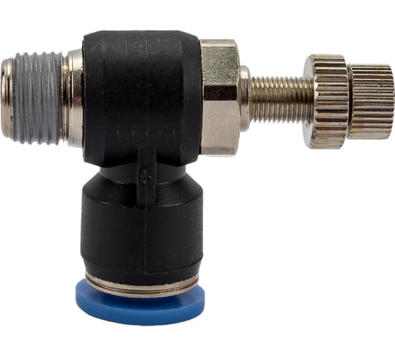 Изображение товара Фитинг-дроссель (пневмодроссель) угловой с наружной резьбой M1/8" SHPI SC 06-01