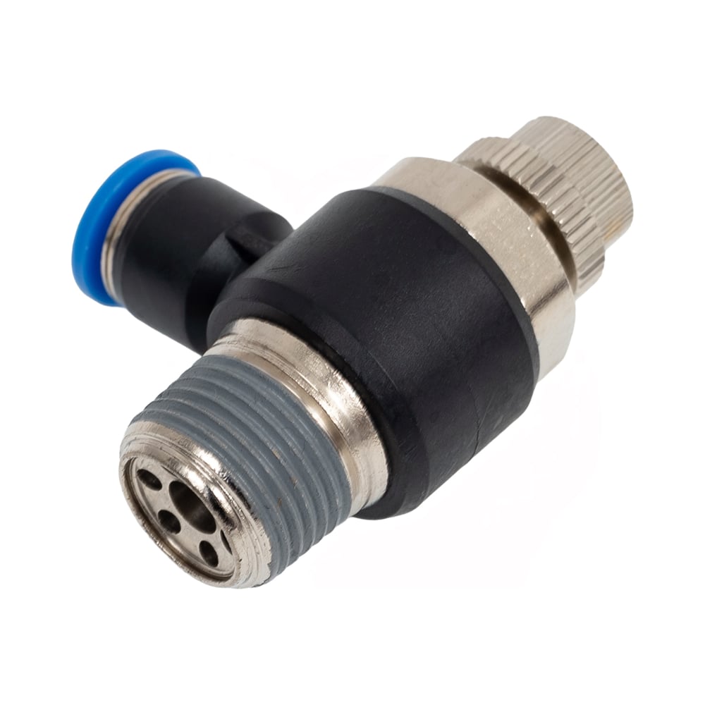 Изображение товара Угловой пневмодроссель регулятор потока M3/8" SHPI SC 06-03