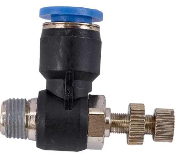 Изображение товара Фитинг-дроссель (пневмодроссель) угловой с наружной резьбой M1/8" SHPI SC 08-01