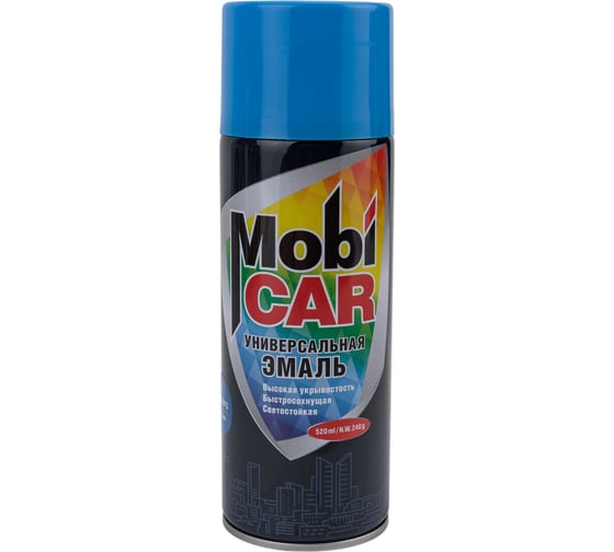 Изображение товара Универсальная эмаль Mobicar 520 мл RAL 5015 синий глянцевый 0505-5015 МС
