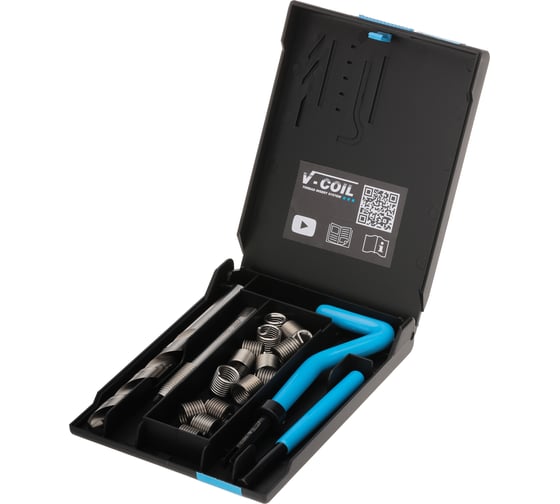 Изображение товара Набор для восстановления резьбы VOLKEL М10x1,5 19 предметов V-Coil V04016