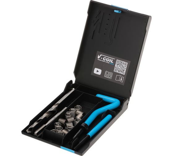 Изображение товара Набор для восстановления резьбы VOLKEL М10x1,25 19 предметов V-Coil V04017