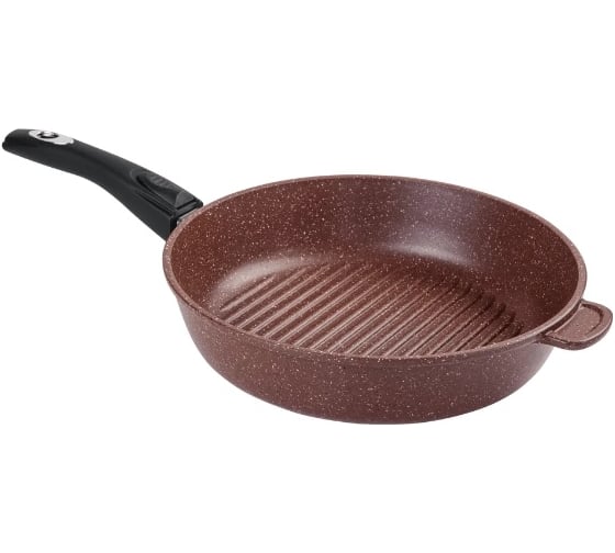 Изображение товара Сковорода гриль Горница 280/70 мм со съемной ручкой. антипригарное покрытие ПД4185