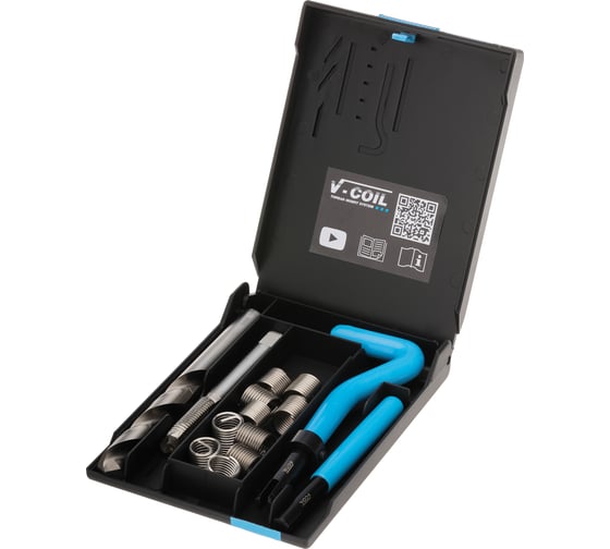 Изображение товара Набор для восстановления резьбы VOLKEL М12x1,75 14 предметов V-Coil V04021
