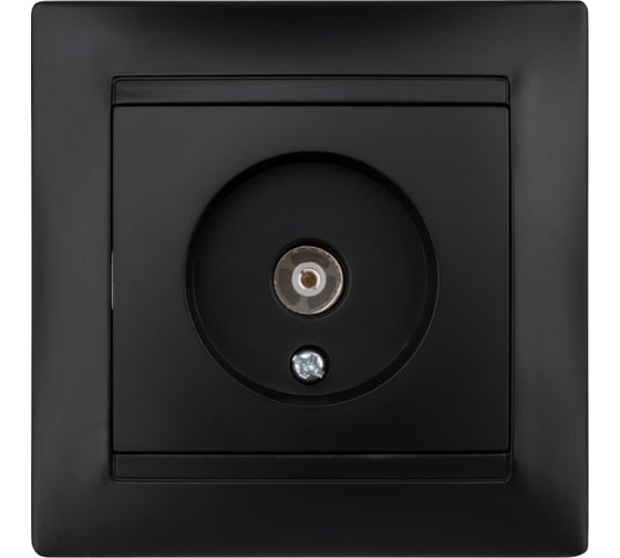 Изображение товара Розетка телевизионная простая (0-2400МГц, "мама") графит "Лама" TDM ELECTRIC SQ1815-0617