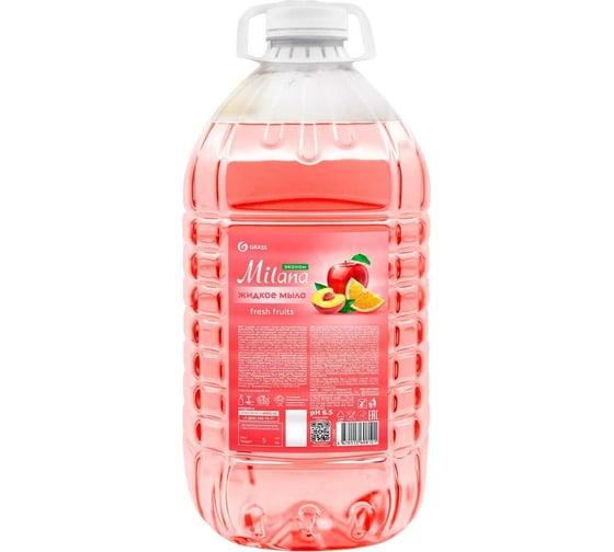 Изображение товара Жидкое мыло Grass Milana эконом Fresh Fruits, ПЭТ 5 кг 125806