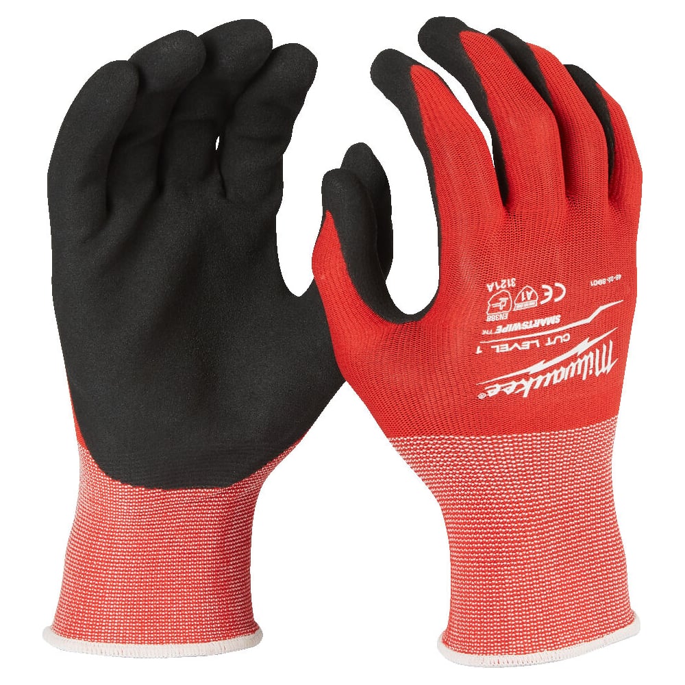 Перчатки Milwaukee, цвет красный/черный, размер 7