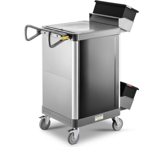 Изображение товара Тележка KARCHER FM ExpertPro 50/ P комплект: колесная база, 2 ведра 15 л, вертикальный отжим, 4 ведра 6 л, 1 полка, 1 ящик 16 л, 2 фиксатора 1.321-008.0