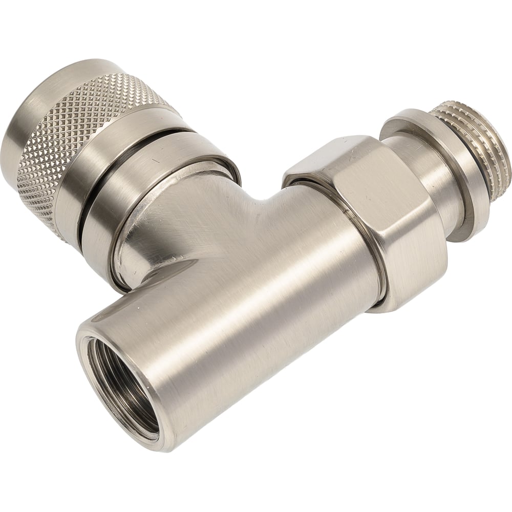 Изображение товара Вентиль на подачу SR Rubinetterie Tondera 1/2" прямой с ручной регулировкой никель матовый