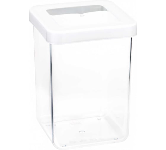 Изображение товара Емкость для сыпучих продуктов IDEA СТЕП 1л 10х10х14см М 1292